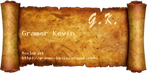 Gramer Kevin névjegykártya